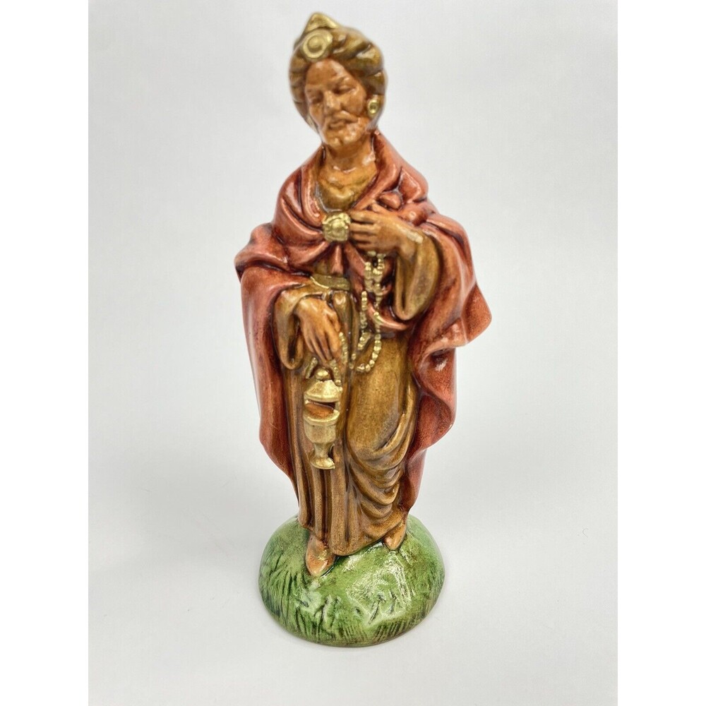 Vintage Atlantic Mold Nativity Figurine Wiseman Christmas 8 Inches
